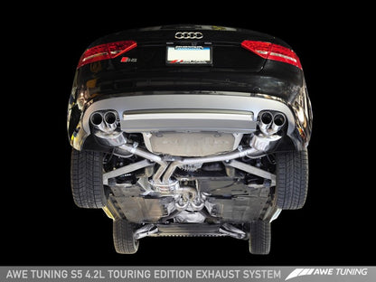 AWE Tuning Audi B8 S5 4.2L Touring Edition Sistema de escapamento - Pontas prateadas polidas