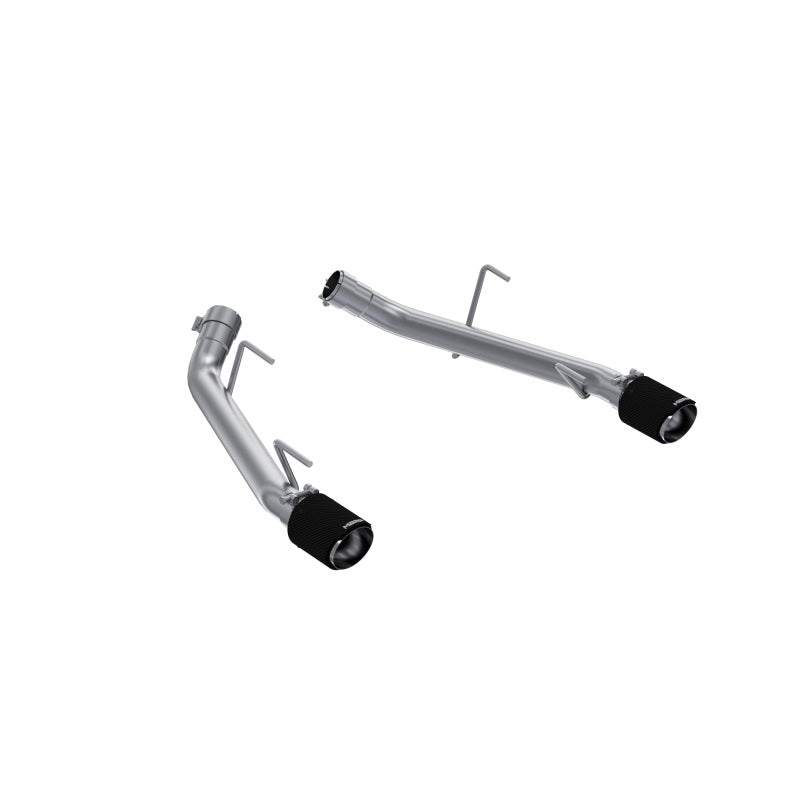 MBRP 05-10 Ford Mustang GT 4.6L T304 SS 2.5in Dual Axle-Back con puntas CF (versión de carrera)