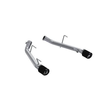 MBRP 05-10 Ford Mustang GT 4.6L T304 SS 2.5in Dual Axle-Back con puntas CF (versión de carrera)