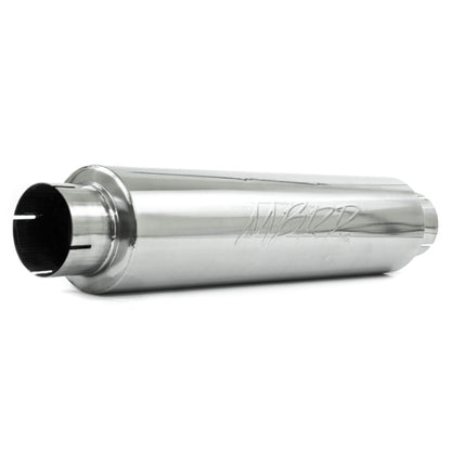 Silenciador de tono silencioso universal MBRP, entrada/salida de 4 pulgadas, cuerpo de 24 pulgadas, diámetro de 6 pulgadas, 30 pulgadas, total T304