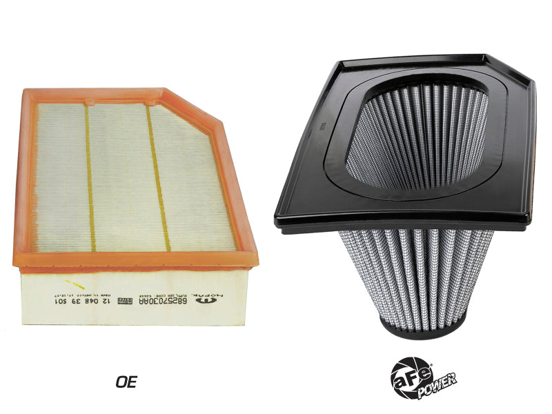 aFe Magnum FLOW PRO DRY S Filtro de ar invertido 18-19 Jeep Wrangler (JL) I4-2.0L(t)