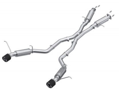 MBRP 2012+ Jeep Grand Cherokee SRT 6.4L 3in Doble Salida Trasera T304SS Escape Catback - Puntas CF