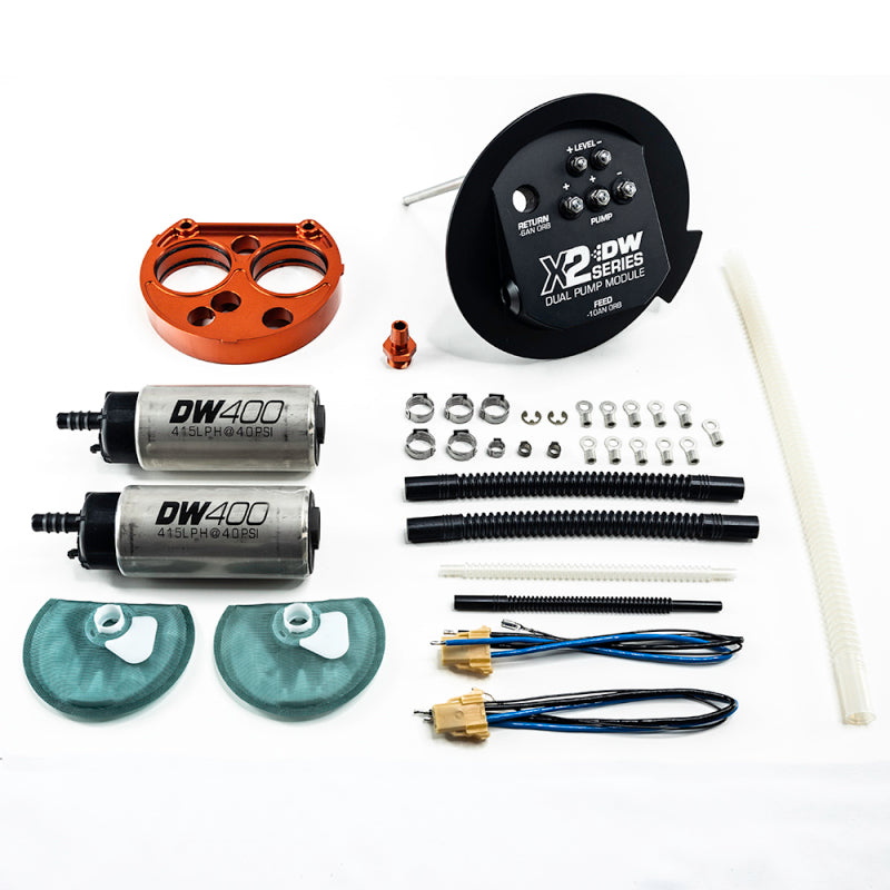DeatschWerks 11-19 Ford Mustang X2 Series Módulo de bomba de combustible con bombas duales DW400