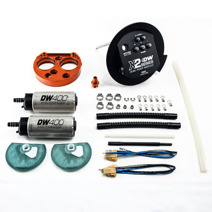 DeatschWerks 11-19 Ford Mustang X2 Series Módulo de bomba de combustible con bombas duales DW400
