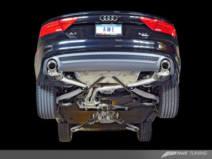 Escape AWE Tuning Audi C7 A7 3.0T Touring Edition - saída dupla Diamond Black Tips