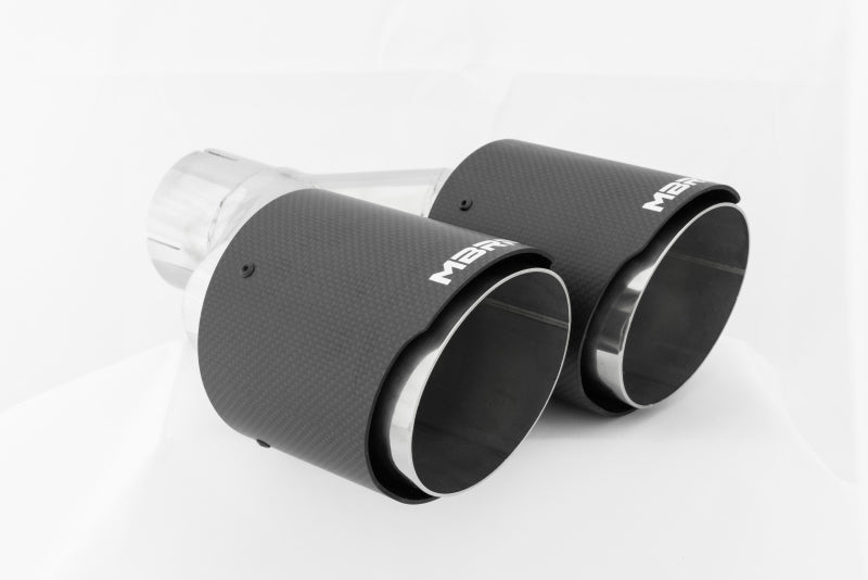 MBRP Universal Fibra de Carbono Ponta Dupla 4 pol OD/2,5 pol Entrada