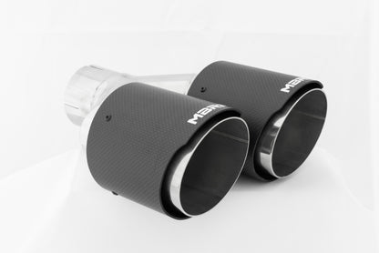 MBRP Universal Fibra de Carbono Ponta Dupla 4 pol OD/2,5 pol Entrada