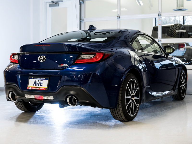 AWE Tuning Subaru BRZ/ Toyota GR86/ Toyota 86 Touring Edition Cat-Back Exhaust- Chrome Silver Tips