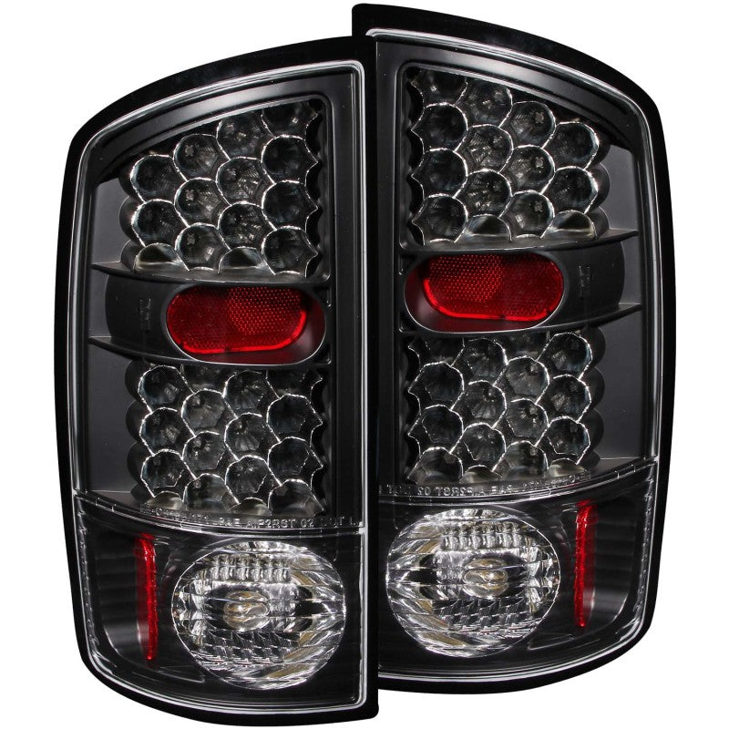 ANZO 2002-2005 Dodge Ram 1500 LED lanternas traseiras pretas