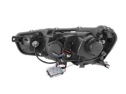 ANZO 2008-2015 Mitsubishi Lancer Projector Faróis c/ Halo Black (CCFL)