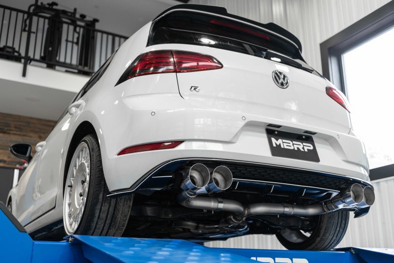 MBRP 15-19 VW Golf R 3 pol Cat Back Escape de saída única Pro Series com exclusão de válvula - T304