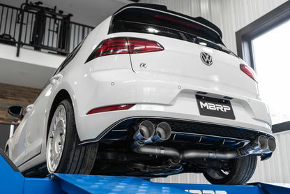 MBRP 15-19 VW Golf R 3 pol Cat Back Escape de saída única Pro Series com exclusão de válvula - T304