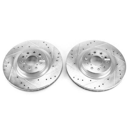 Power Stop 17-18 Honda Civic Front Evolution Rotores perforados y ranurados - Par