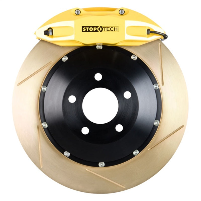 StopTech 14-15 Chevy Corvette Z51 Rear BBK w/ Yellow ST-41 355x32mm Zinc Coated Slotted Rotors
