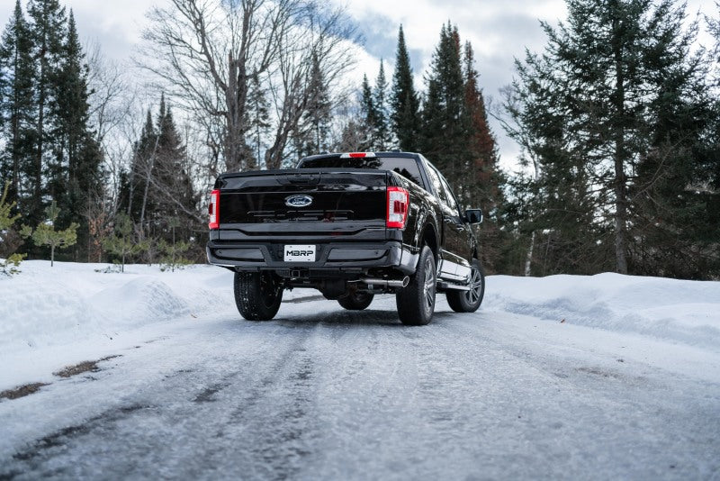 MBRP 2021+ Ford F-150 2.7L/ 3.5L Ecoboost 5.0L Escape Catback de acero aluminizado de 3 pulgadas de un solo lado