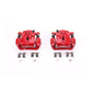 Power Stop 06-09 Subaru Legacy Pinzas traseras rojas con soportes - Par