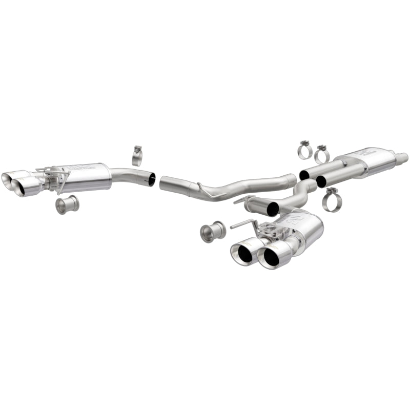 MagnaFlow SYS Cat-Back 2018 Ford Mustang GT 5.0L Street Dual Exit Puntas pulidas de 4 pulgadas