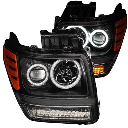 ANZO 2007-2012 Dodge Nitro Projetor Faróis c/ Halo Black (CCFL) G2