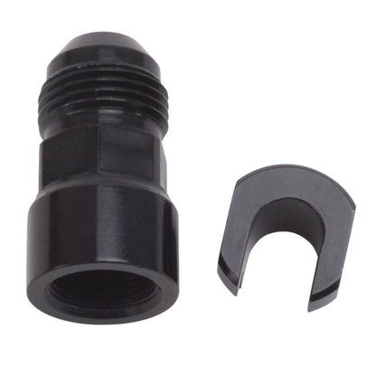 Russell Performance -8AN macho a 3/8 pulg. SAE hembra de desconexión rápida (negro único)
