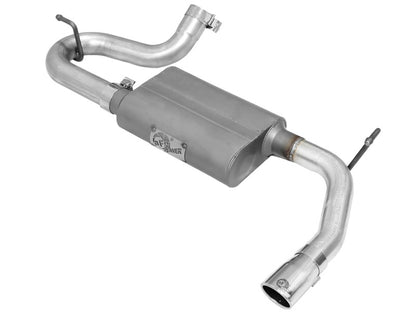 Escape aFe Scorpion de 2-1/2 pulgadas con eje trasero de acero alumbre con punta pulida 07-18 Jeep Wrangler JK V6-3.6/3.8L