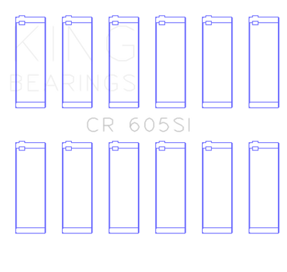 King Engine Bearings GM 2.8L/3.4L V6 (Size 0.75) Connecting Rod Bearings Set of 6