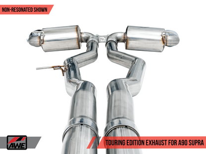 AWE 2020 Toyota Supra A90 Non-Resonated Touring Edition Escape - 5 pol Chrome Silver Tips