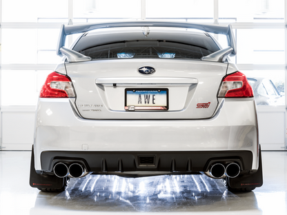AWE Tuning Subaru STI VA / WRX GV / STI GV Sedan Touring Edition Exaustão - Cromo Prata Ponta (102mm)
