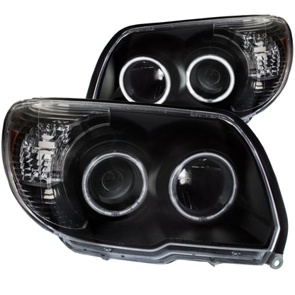 ANZO 2006-2009 Toyota 4Runner Projetor Faróis com Halo Preto