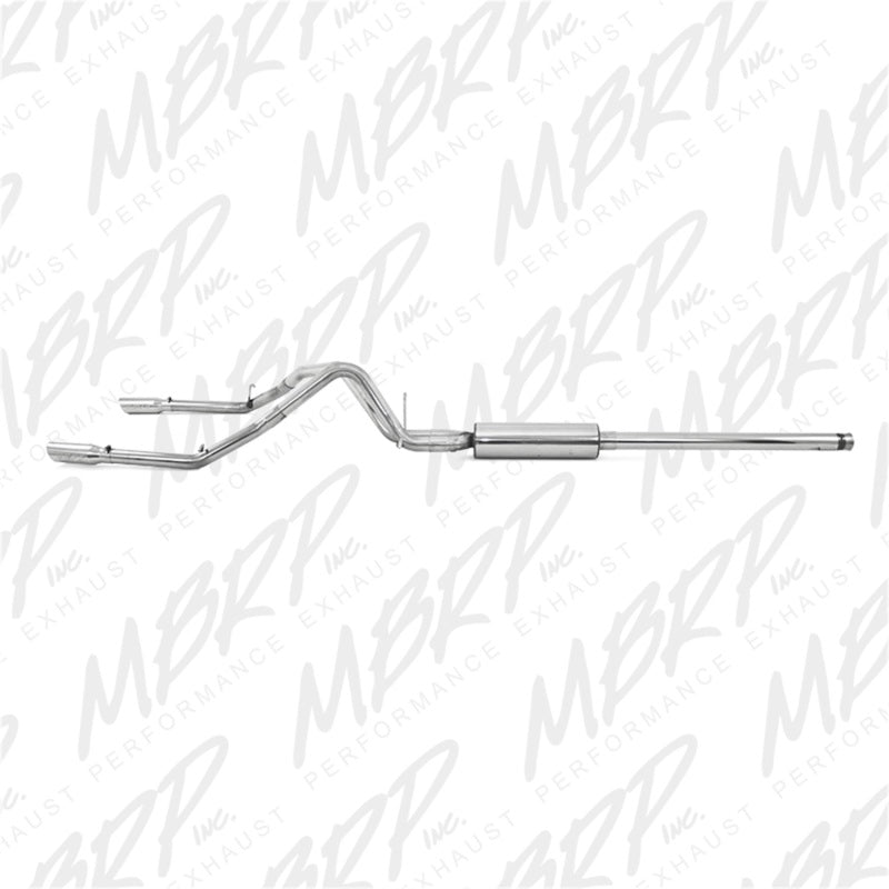 MBRP 14 Chevy/GMC 1500 Silverado/Sierra 4.3L V6/5.3L V8 Dual Split Trasero T409 3in Cat Back Escape