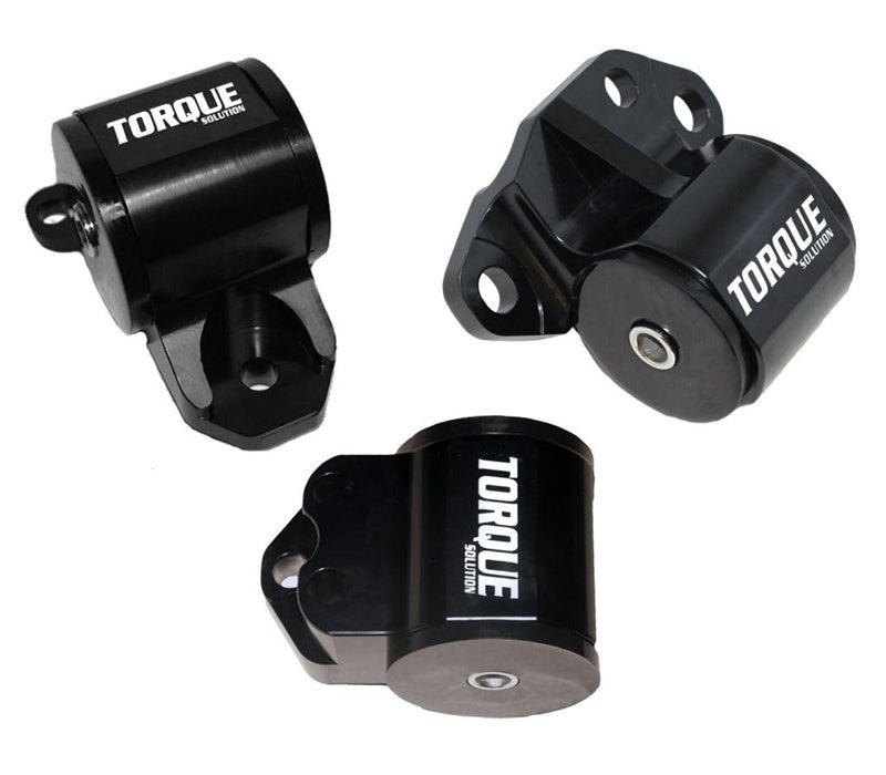 Torque Solution Kit de montaje de motor Billet de 3 piezas (3 pernos): 92-95 Honda Civic/94-01 Integra/93-97 Del Sol