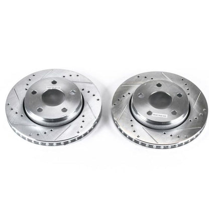 Power Stop 07-17 Jeep Wrangler Front Evolution Rotores perforados y ranurados - Par