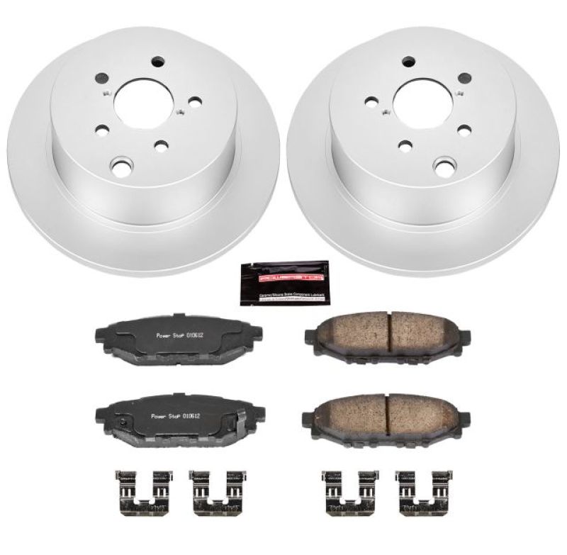 Power Stop 16-18 Subaru Crosstrek Trasero Z17 Evolution Geomet Kit de Freno Revestido