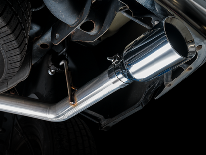 AWE Tuning 09-18 RAM 1500 5.7L (con recortes) 0FG Escape Cat-Back de salida trasera doble - Puntas plateadas cromadas