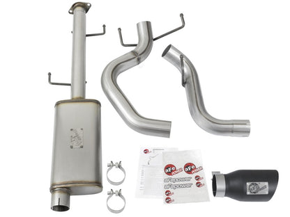 aFe MACH Force Xp 3in SS Cat-Back Escape de salida de un solo lado con puntas negras 07-14 Toyota FJ Cruiser