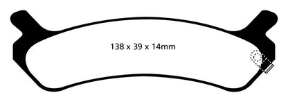 EBC 92-94 Hyundai Sonata 2.0 Redstuff Rear Brake Pads