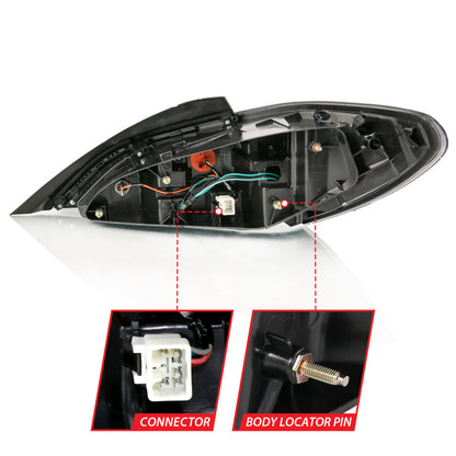 Lanternas traseiras de LED ANZO 10-13 Hyundai Genesis 2DR Smoke