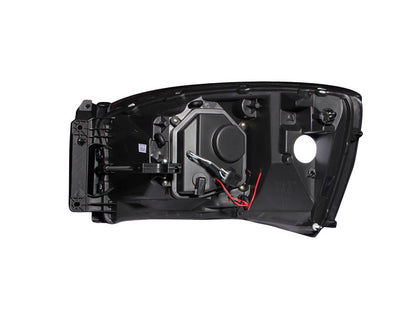 Faróis projetores ANZO 2006-2008 Dodge Ram 1500 com halo preto