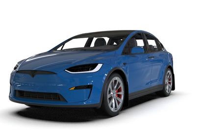 Rally Armor 22-26 Tesla Model X Black UR Mud Flap w/Dark Grey Logo