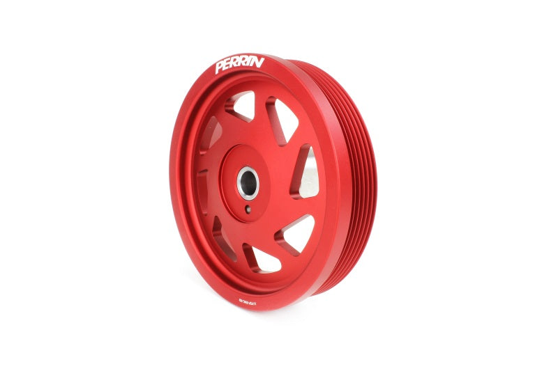 Perrin 19-21 Subaru WRX / 16-18 Forester Polea de manivela ligera (motores FA/FB con cubo grande) - rojo
