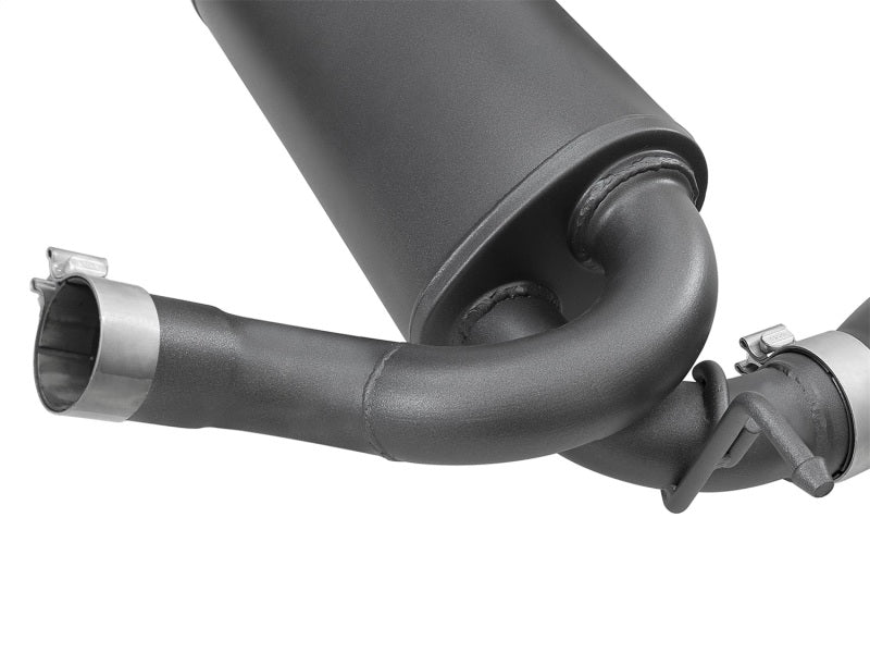 Escape aFe Rebel Series 2.5in 409 SS Axle-Back com pontas pretas 2007+ Jeep Wrangler (JK) V6 3.6L/3.8L
