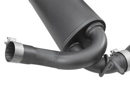 Escape aFe Rebel Series 2.5in 409 SS Axle-Back com pontas pretas 2007+ Jeep Wrangler (JK) V6 3.6L/3.8L