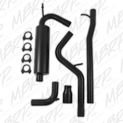 MBRP 12 Jeep Wrangler/ Rubicon 3.6L Cat Back Simples Saída Traseira Preto Escape Preto