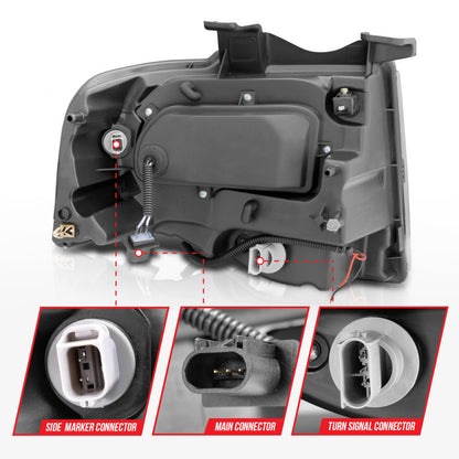 ANZO 2007-2014 Ford Expedition Projetor Faróis cromados