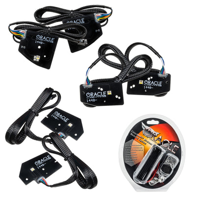 Oracle 19-21 RAM 1500 Projector LED Headlight DRL Kit - RGBW+A w/ RF Controller