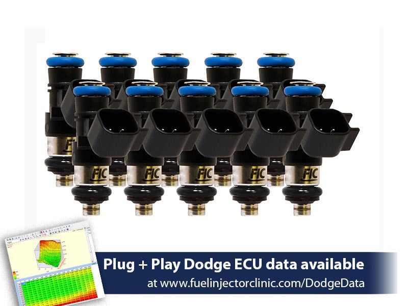 Fuel Injector Clinic - 1000cc FIC Fuel Injector Clinic Injector Set for Dodge Viper ZB1 ('03-'06) (IS157-1000H)