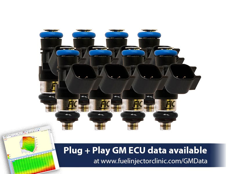 Fuel Injector Clinic - 540cc (60 lbs/hr at OE 58 PSI fuel pressure) FIC Fuel Injector Clinic Injector Set for 6.2 Truck Motors ('09-'13) Injector Sets (High-Z) (IS306-0540H)