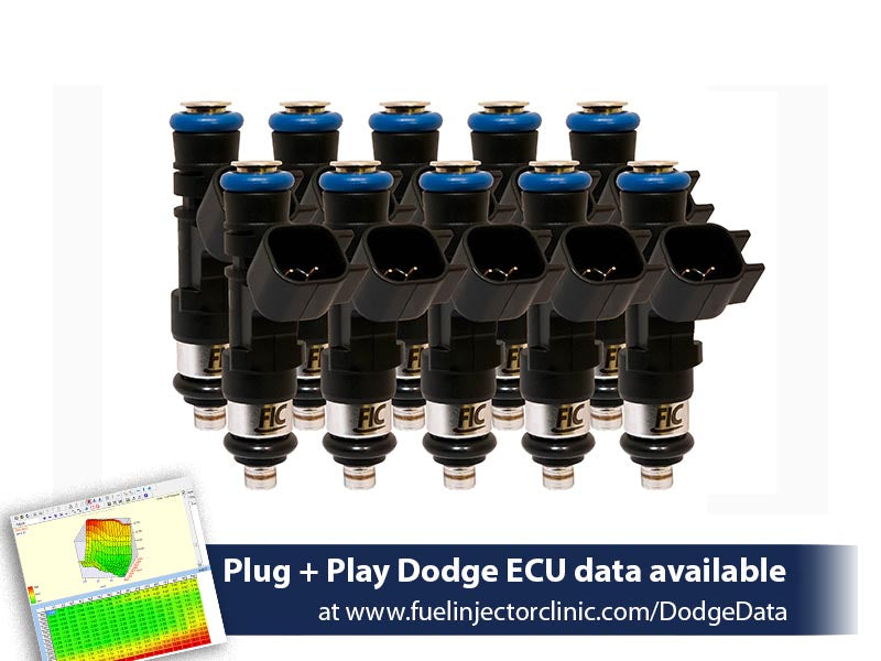 Fuel Injector Clinic - 525cc FIC Fuel Injector Clinic Injector Set for Dodge Viper ZB2 ('08-'10) VX1 ('13-'17) (IS158-0525H)