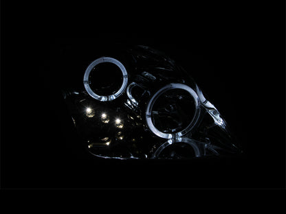 ANZO 1997-2001 Honda Prelude Projetor Faróis c/ halo cromado c/ LED