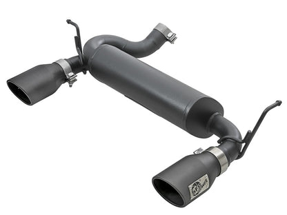 Escape aFe Rebel Series 2.5in 409 SS Axle-Back com pontas pretas 2007+ Jeep Wrangler (JK) V6 3.6L/3.8L