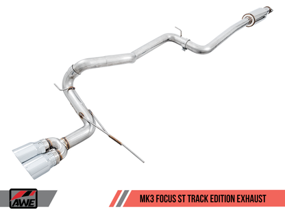 AWE Tuning Ford Focus ST Track Edition Cat-back Exaustão - Chrome Silver Tips